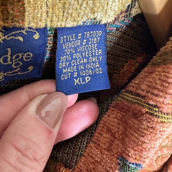 Willow Ridge Jacket 90’s Floral Tapestry Jacket Petite Western Neutral - Size XL - Picture 6 of 7